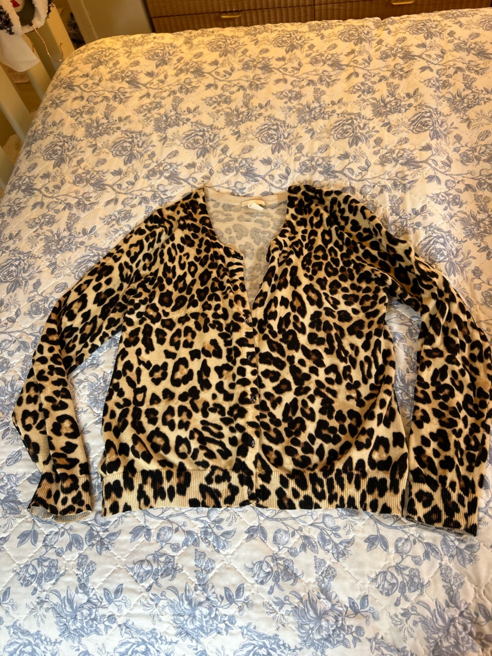 H&M Leopard Print Cardigan - Black & Tan